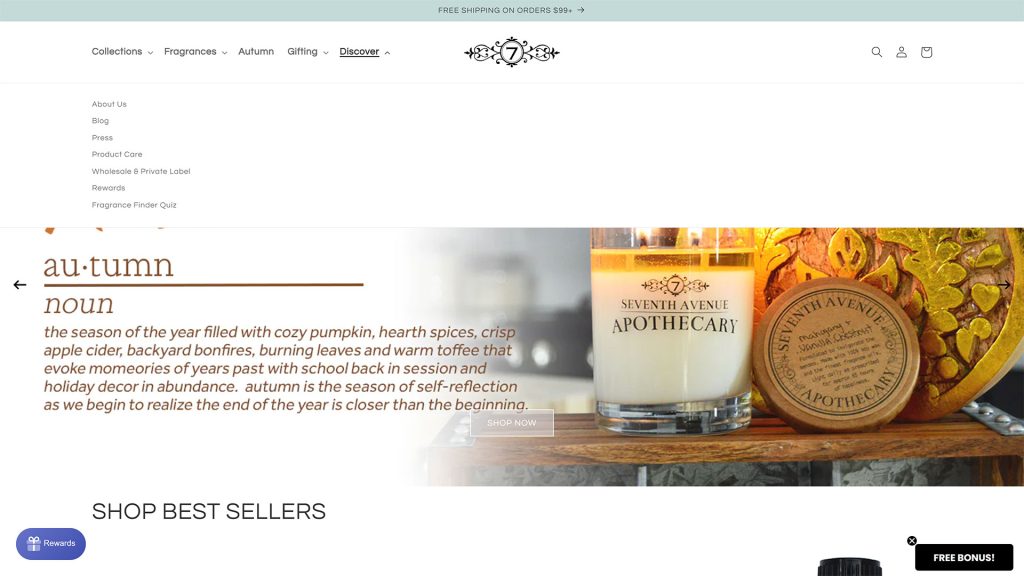 Seventh Avenue Apothecary Website 